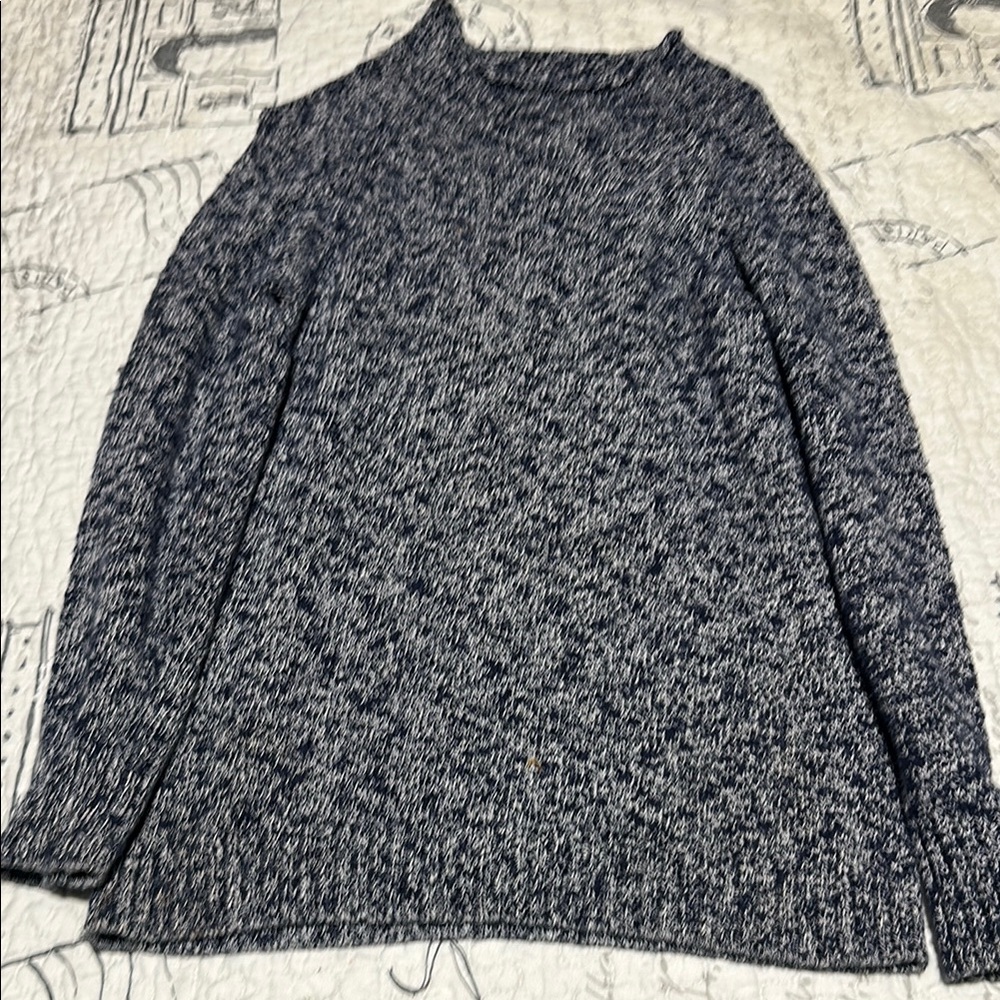 L.L. Bean Blue and White Knit Sweater